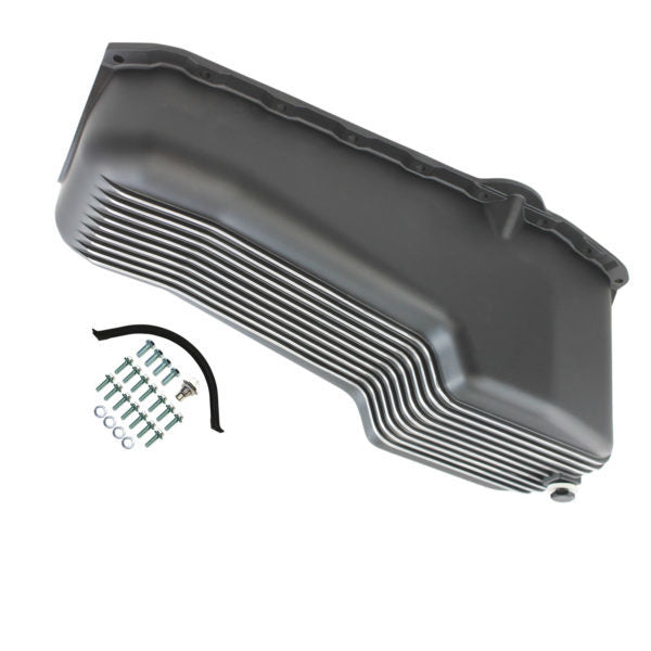 Specialty Products Company Engine Oil Pan - Rear Sump - Stock Capacity - Stock Depth - Finned - Aluminum - Black