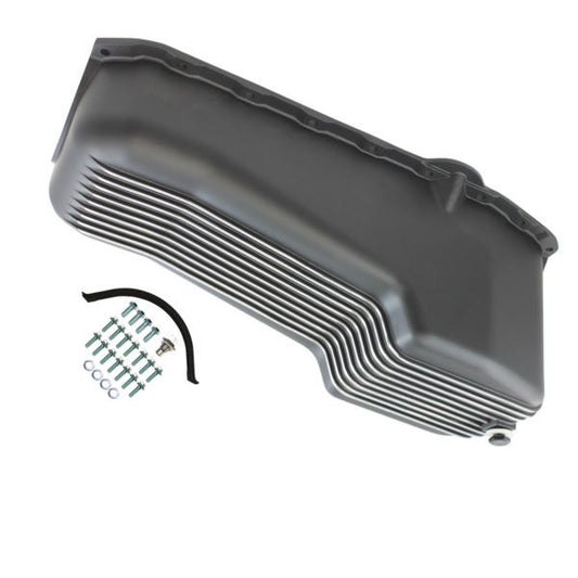 Specialty Products Company Engine Oil Pan - Rear Sump - Stock Capacity - Stock Depth - Finned - Aluminum - Black