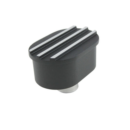 Specialty Products Company Breather - Push-In - Oval - 1-1/4 in Hole - Machined Fins - Aluminum - Black Powder Coat -