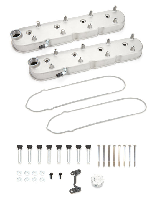 Specialty Products Company Valve Cover - Tall - Baffled - Coil Stands - Aluminum - Natural - GM LS-Series - Pair