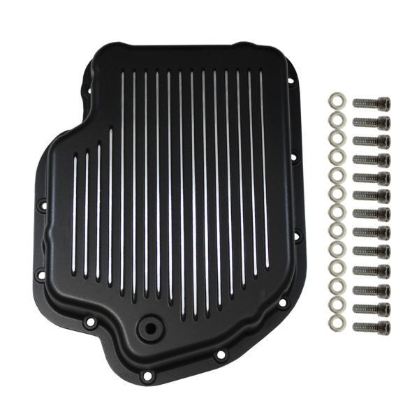 Specialty Products Company Transmission Pan - Stock Sump - Finned - Aluminum - Black Paint - TH400 - Each