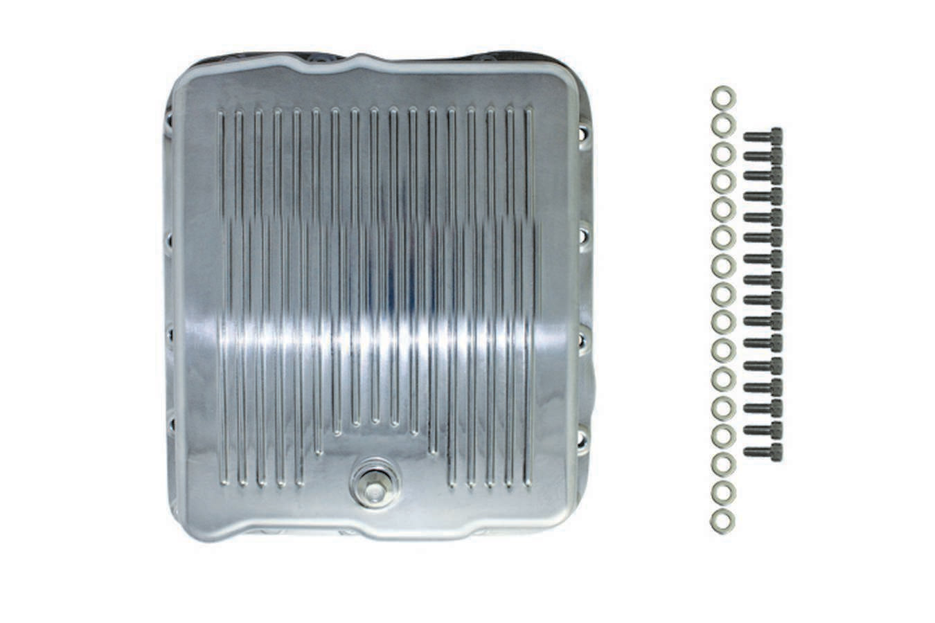 Specialty Products Company Transmission Pan - Stock Sump - Ribbed - Aluminum - Polished - 700R4 - Each