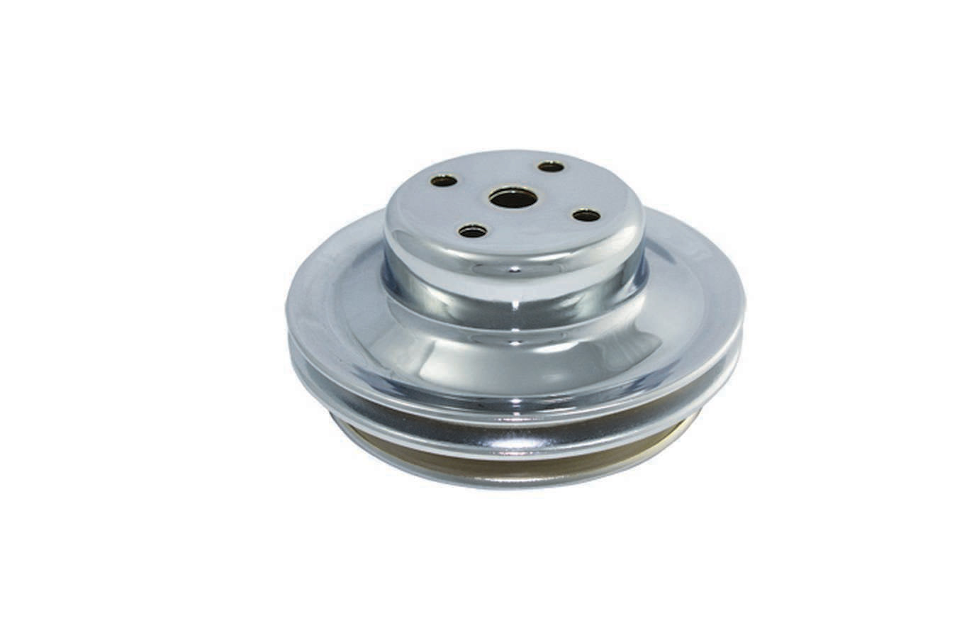 Specialty Products Company Water Pump Pulley - V-Belt - 2 Groove - 6.625 in Diameter - Steel - Chrome - Long Water
