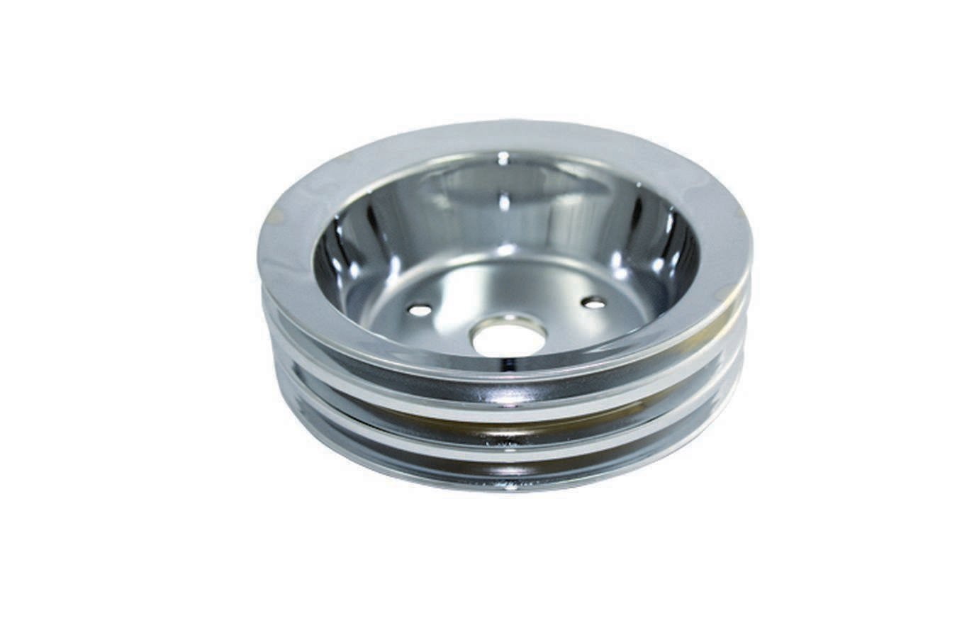 Specialty Products Company Crankshaft Pulley - V-Belt - 3 Groove - 7.313 in Diameter - Steel - Chrome - Short Water