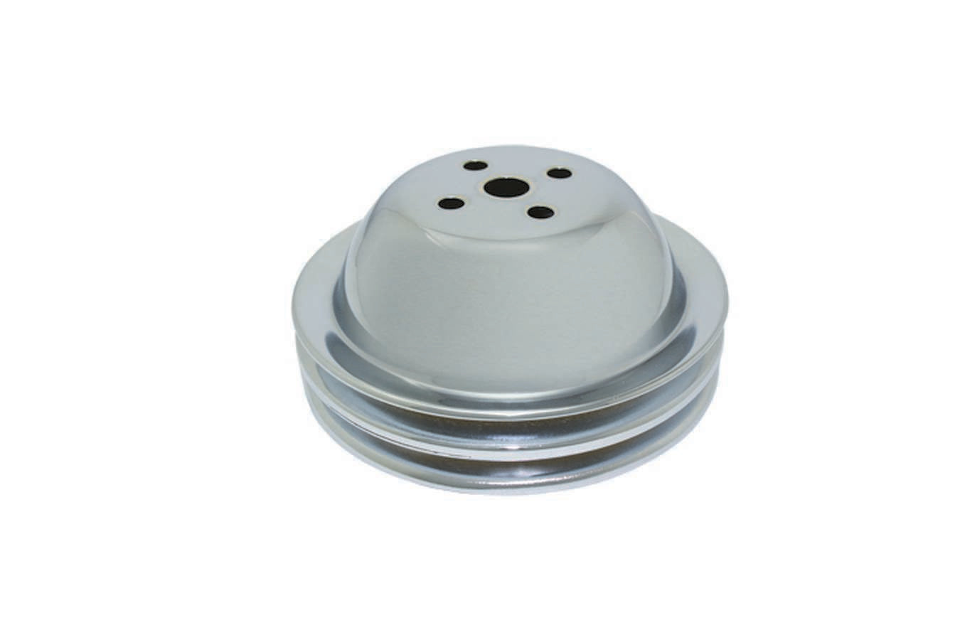 Specialty Products Company Water Pump Pulley - V-Belt - 2 Groove - 6.313 in Diameter - Steel - Chrome - Short Water