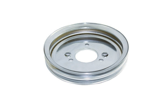 Specialty Products Company Crankshaft Pulley - V-Belt - 2 Groove - 7.594 in Diameter - Steel - Chrome - Short Water