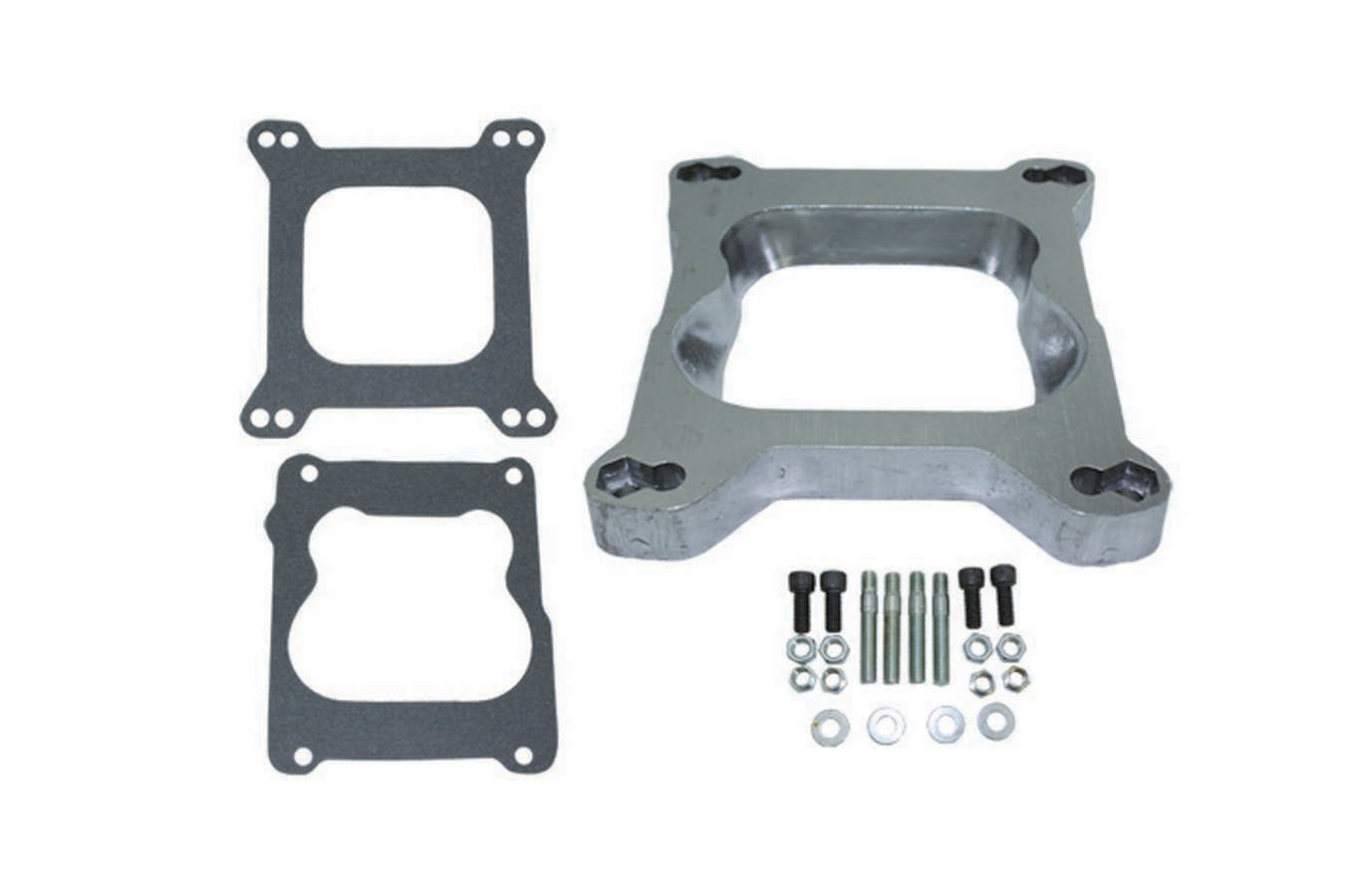 Specialty Products Company Carburetor Adapter - 1 in Thick - Open - Spread Bore to Square Bore - Gaskets / Hardware