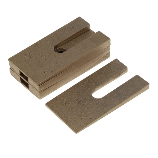Spc Performance Leaf Spring Shim - 3 Degree - Slotted - Bronze - Universal - Set of 6