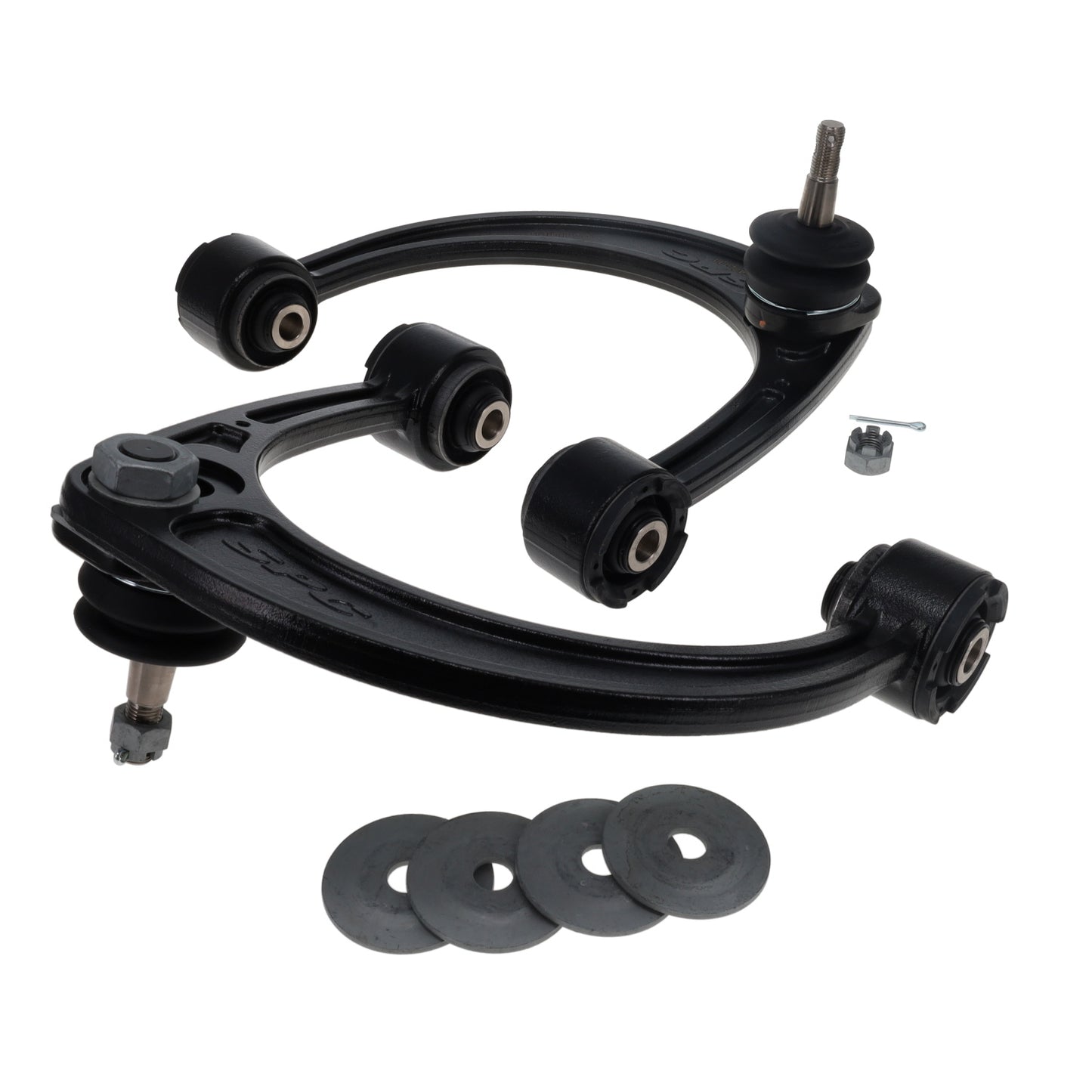 Spc Performance Control Arm - Stamped - Adjustable - Upper - Steel / Rubber Bushings - Steel - Black Powder Coat -