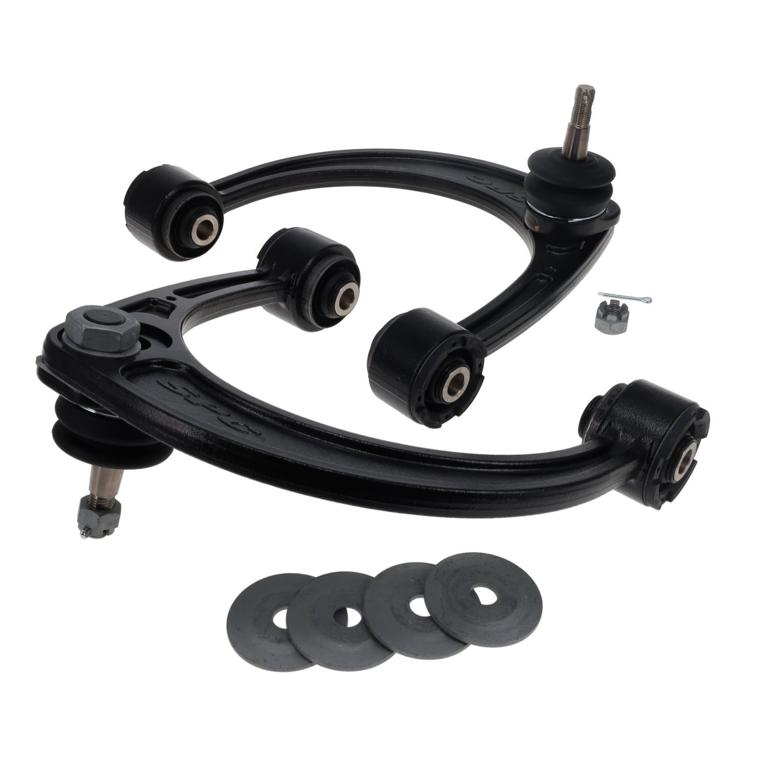 Spc Performance Control Arm - Stamped - Adjustable - Upper - Steel / Rubber Bushings - Steel - Black Powder Coat -