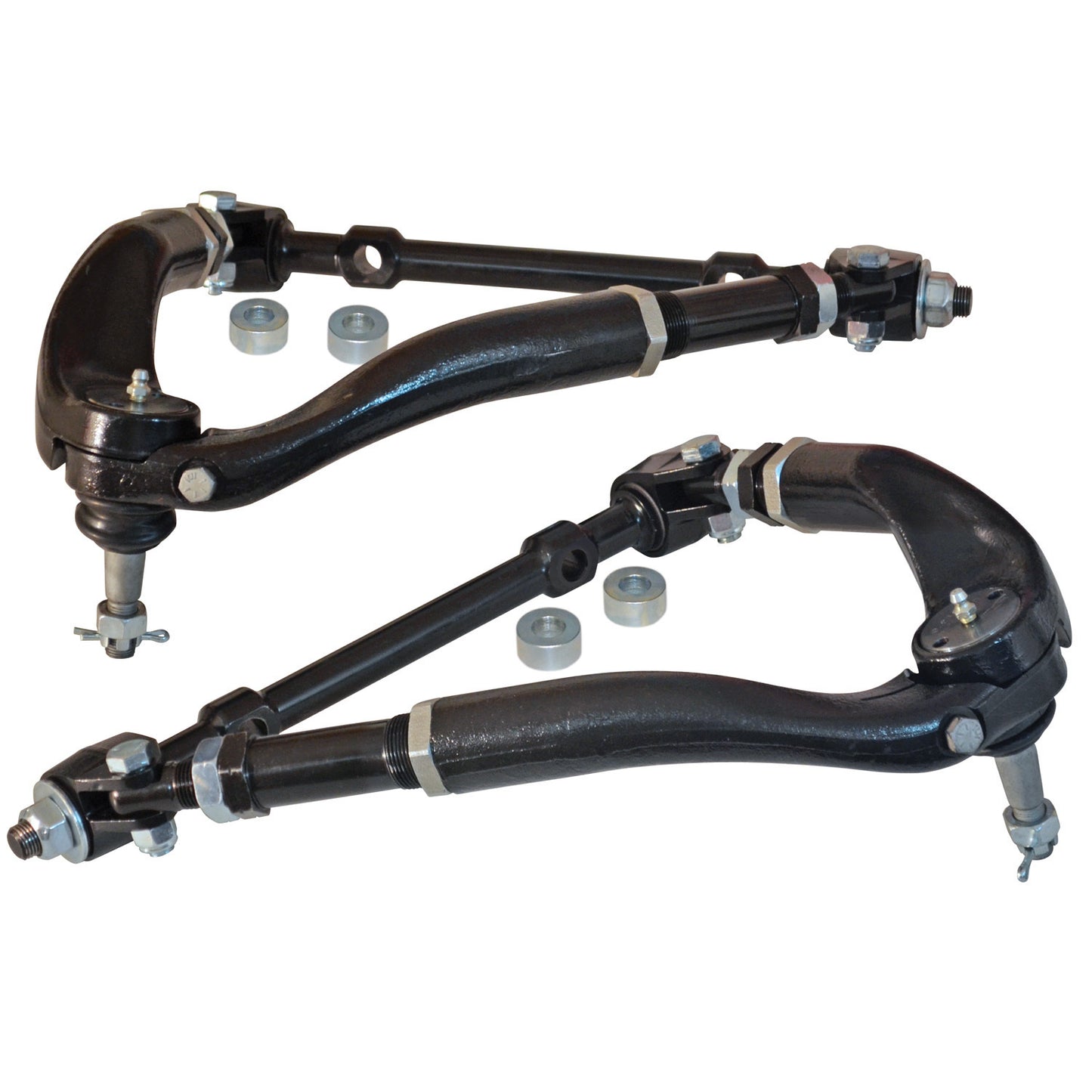 Spc Performance Control Arm - Tubular - Upper - Adjustable - Screw-In Ball Joint - Steel - Black Paint - GM Fullsize