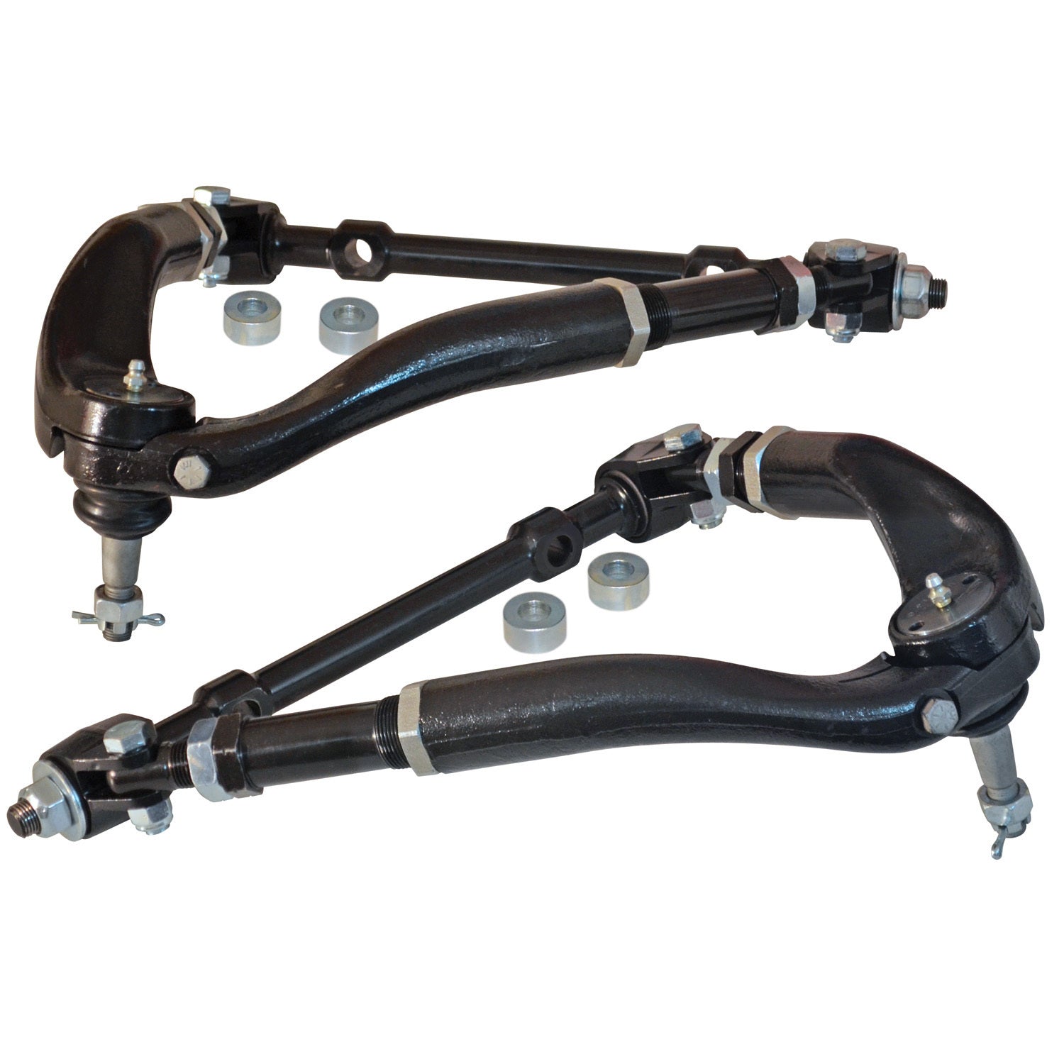 Spc Performance Control Arm - Tubular - Upper - Adjustable - Screw-In Ball Joint - Steel - Black Paint - GM Fullsize