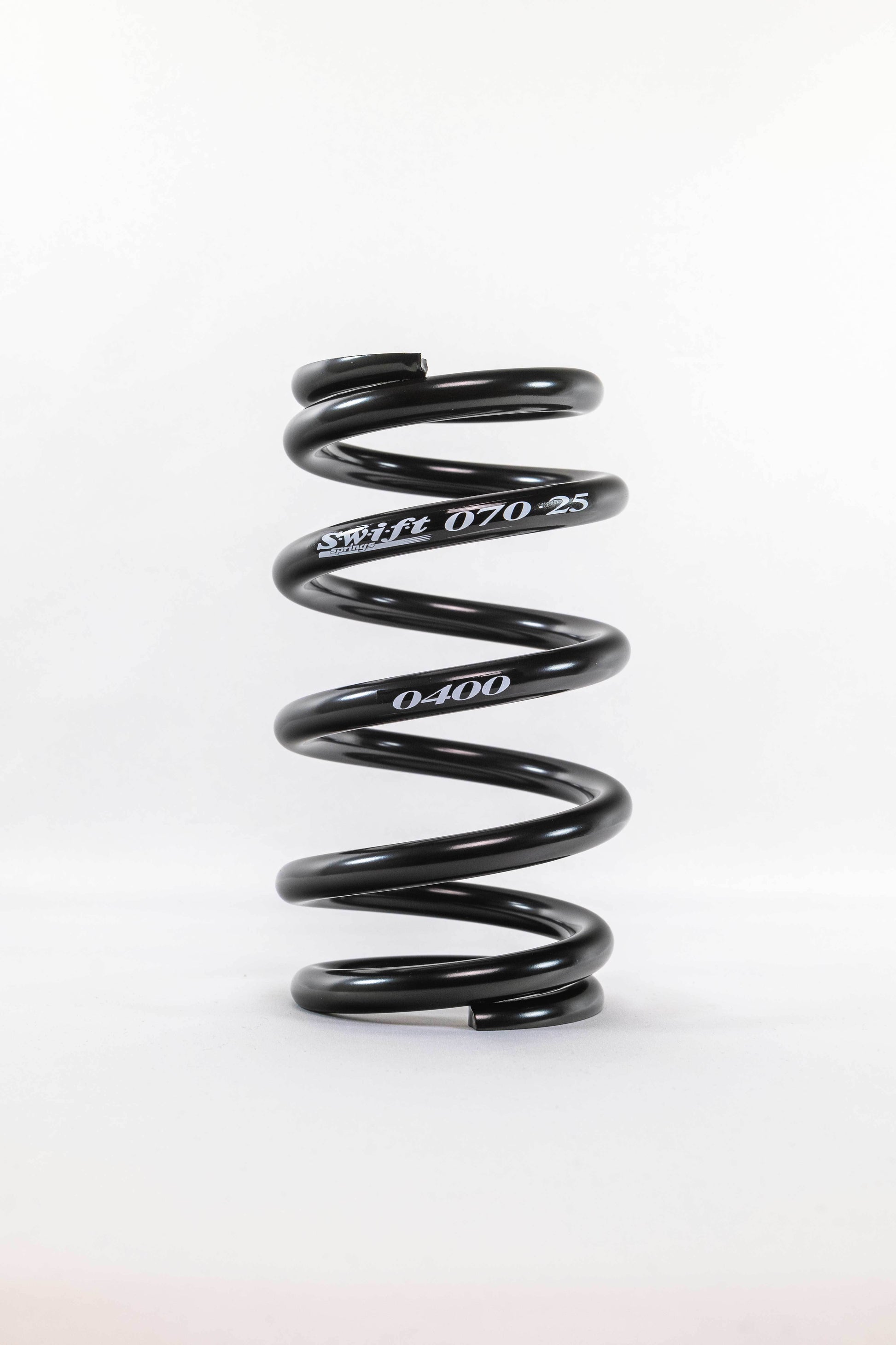 Swift Springs Coil Spring - Coil-Over - Barrel - 2.5 in ID - 7 in Length - 400 lb/in Spring Rate - Steel - Black