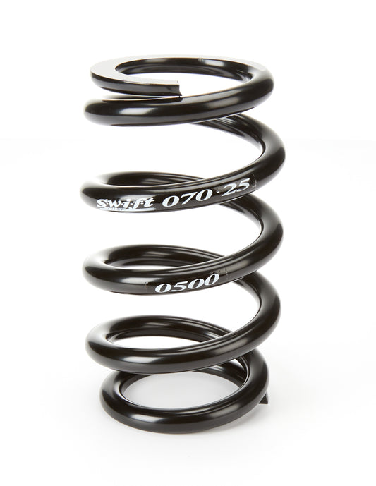 Swift Springs Coil Spring - Coil-Over - Barrel - 2.5 in ID - 7 in Length - 500 lb/in Spring Rate - Steel - Black