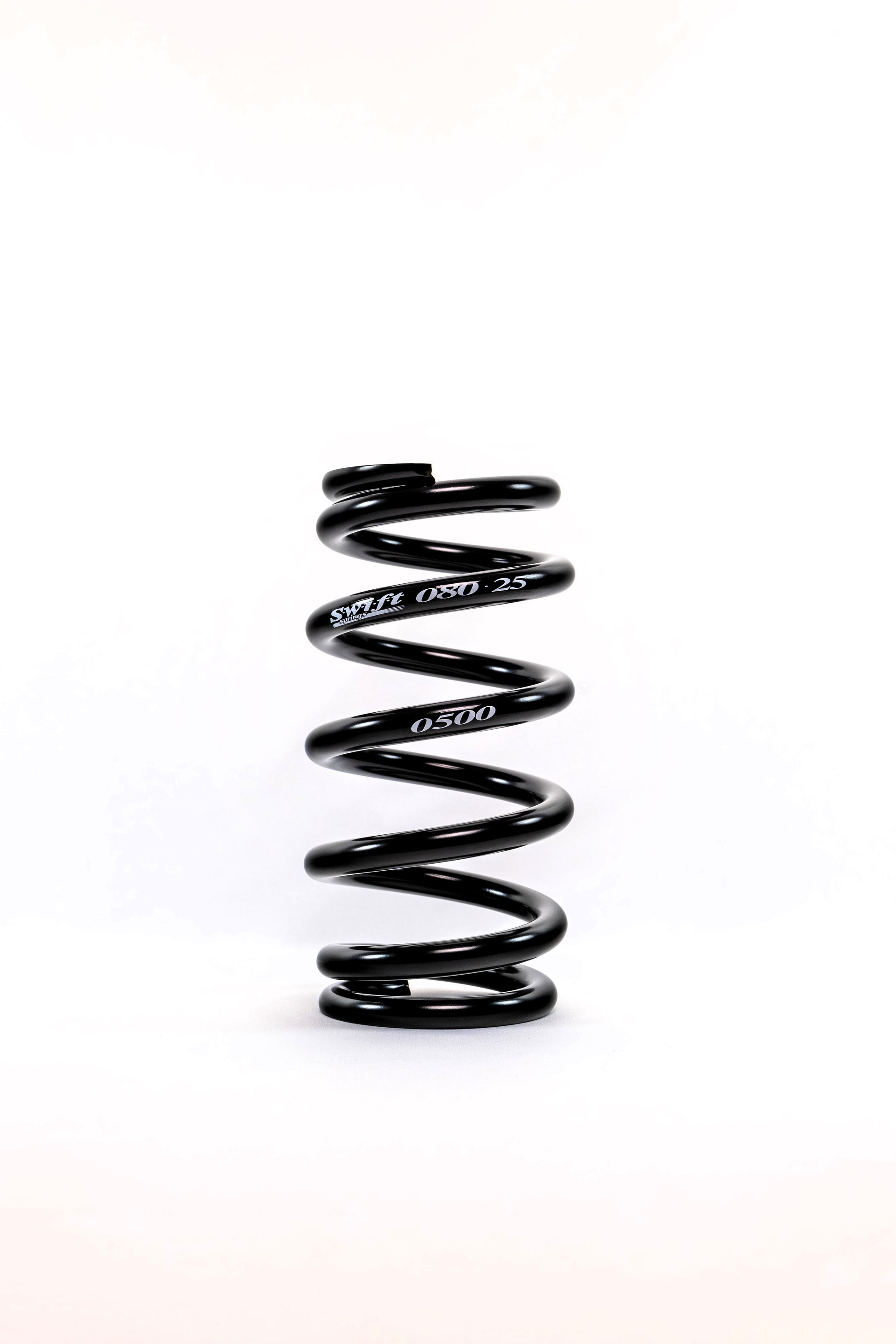 Swift Springs Coil Spring - Coil-Over - Barrel - 8 in Length - 500 lb/in Spring Rate - Steel - Black Powder Coat - Each
