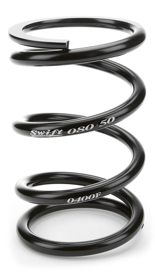 Swift Springs Coil Spring - Conventional - 5 in OD - 8 in Length - 400 lb/in Spring Rate - Front - Steel - Black