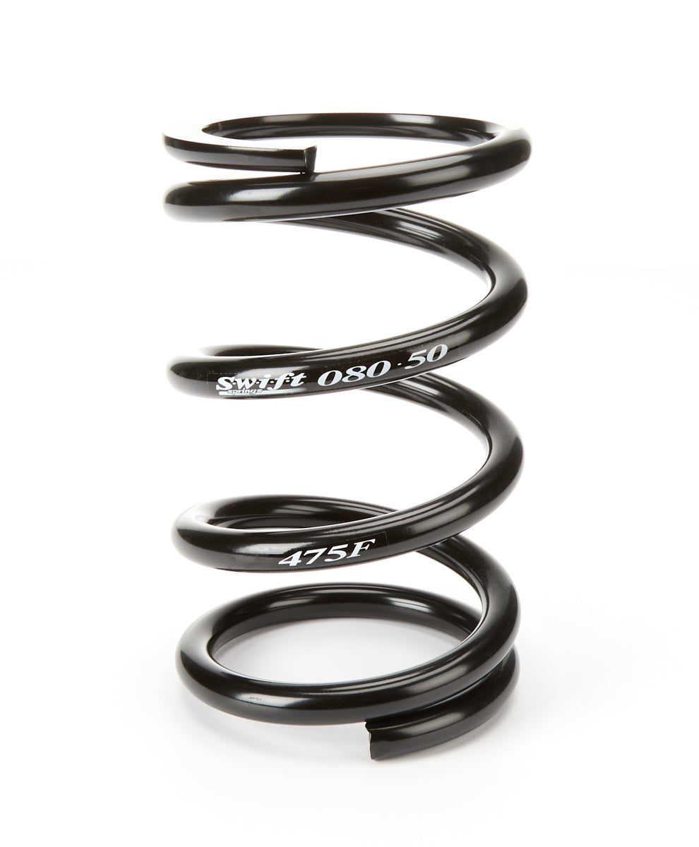 Swift Springs Coil Spring - Conventional - 5 in OD - 8 in Length - 475 lb/in Spring Rate - Front - Steel - Black