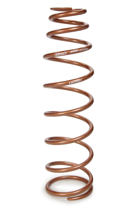 Swift Springs Coil Spring - Bulletproof - Conical - 2.5 in ID - 18 in Length - 80 lb/in Spring Rate - Steel - Copper