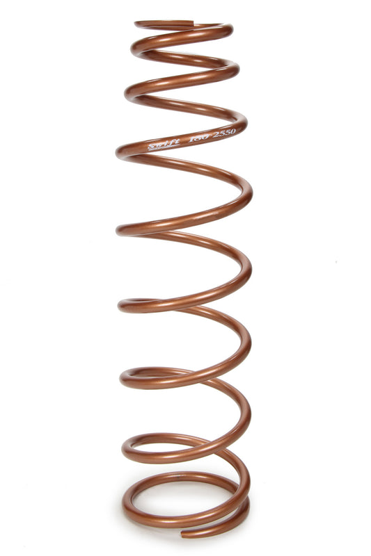 Swift Springs Coil Spring - Bulletproof - Conical - 2.5 in ID - 18 in Length - 100 lb/in Spring Rate - Steel - Copper
