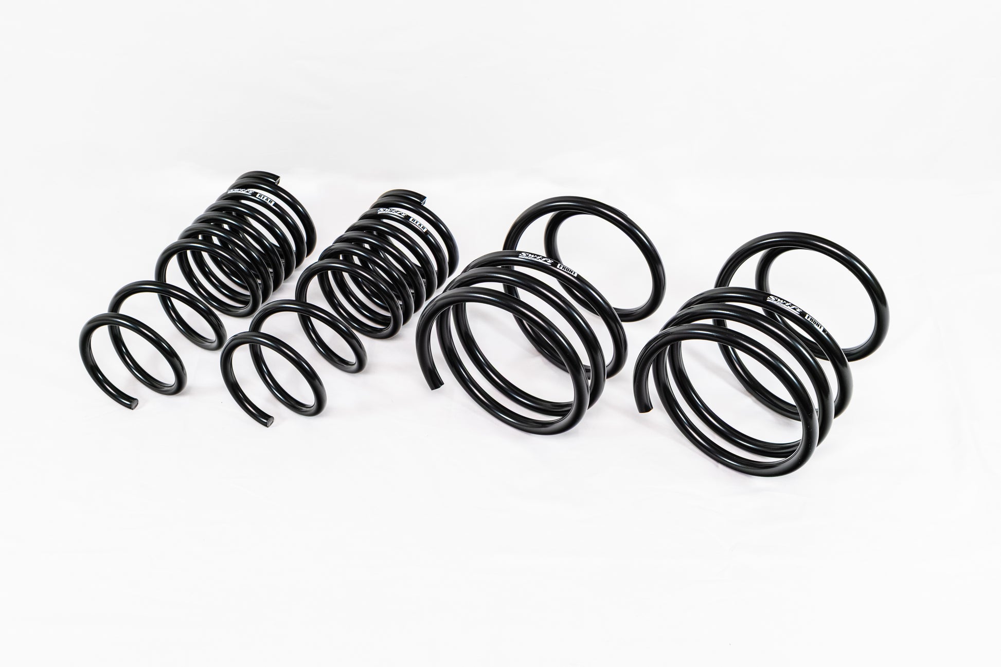 Swift Springs Suspension Spring Kit - Spec-R - Lowering - Front / Rear - Steel - Black Powder Coat - Subaru WRX / Sti