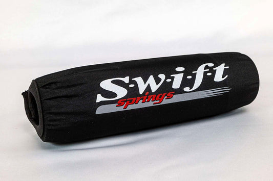 Swift Springs Shock Cover - 20 in Long - 2.5 in ID Coil-Over - Elastic Ends - Hood and Loop Closure - Nylon - Black -