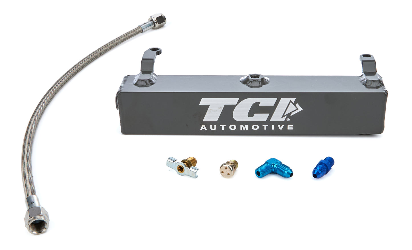 Tci Overflow Tank - Pro-X - Transmission Fluid - 1 qt - 11.5 x 2 in Rectangular - 1/8 in NPT Female Inlet - Aluminum -