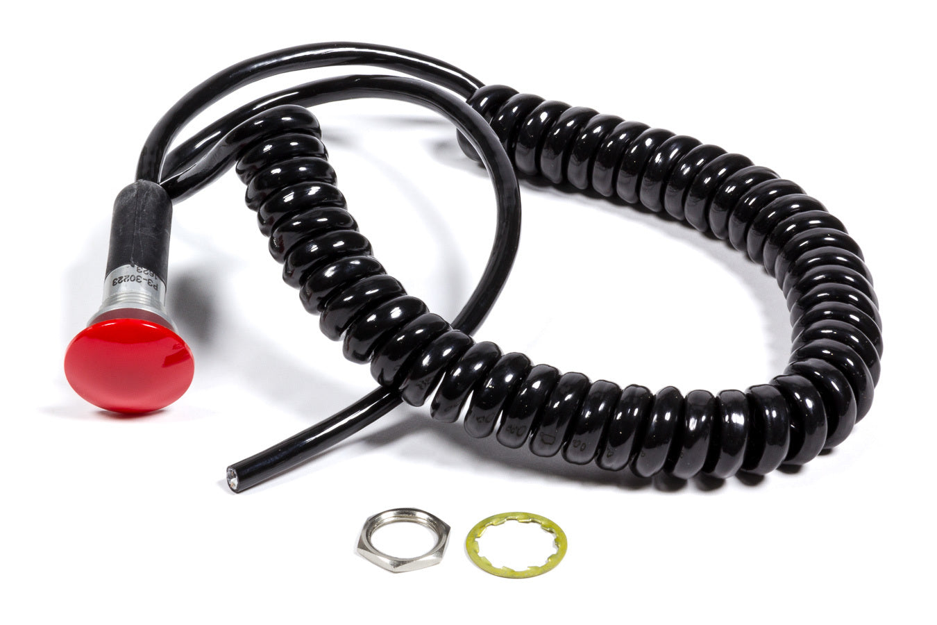 Tci Push Button Switch - Momentary - 10 amps - 12V - Spiral Coiled Cord - Large Red Button - Each