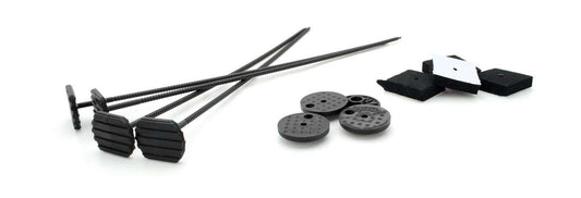 Tci Electric Fan Mount Kit - Mounting Rods - Locking Nuts - Shock Pads - Nylon - Black - Transmission Coolers /