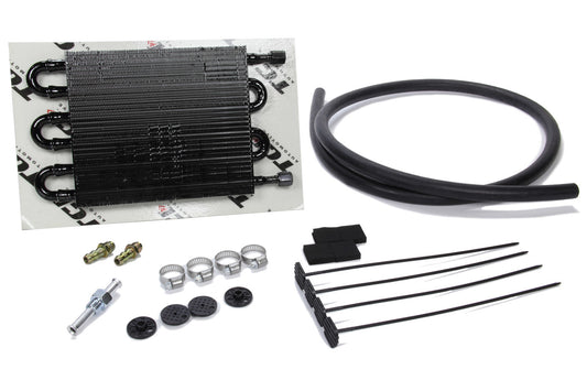 Tci Fluid Cooler - 16.188 x 10 x 0.75 in - Tube Type - 6 AN Female Inlet / Outlet - 11/32 in Hose Barb Adapters -