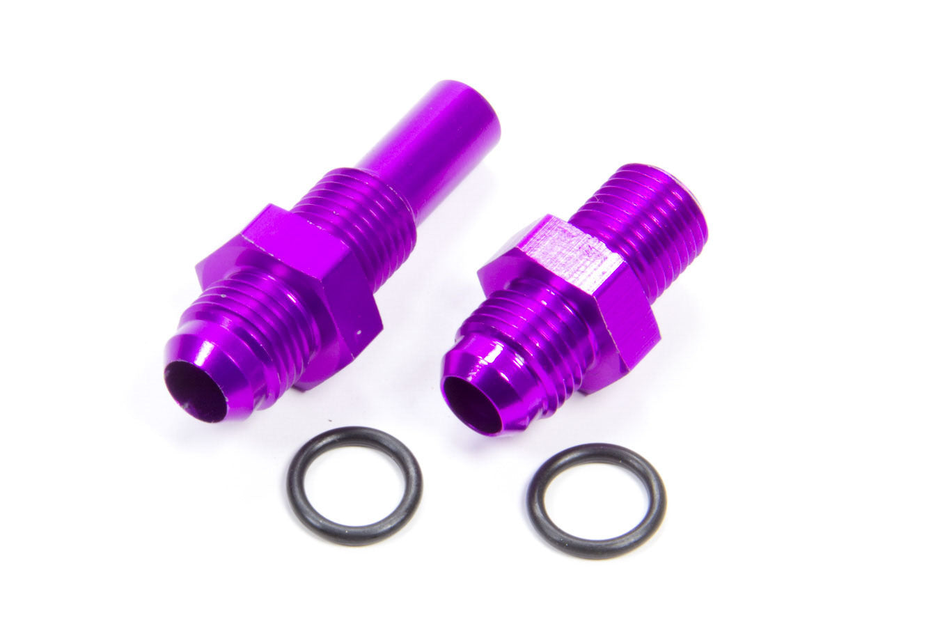 Tci Fitting - Transmission Cooler - Straight - 6 AN Male to 6 AN Male O-Ring - Aluminum - Purple Anodized - 4L80E