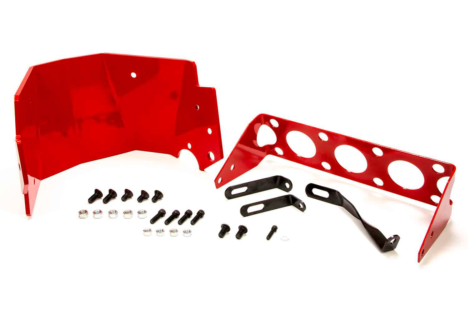 Tci Automatic Transmission Shield - SFI 4.1 - Aluminum - Red Powder Coat - Powerglide - Kit