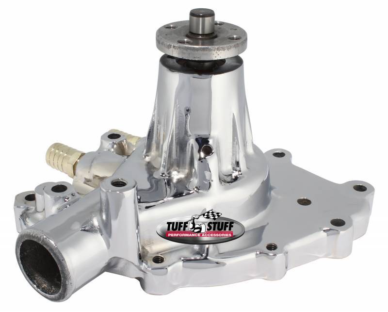 Tuff-Stuff Water Pump - Platinum SuperCool - Mechanical - Aluminum - Chrome Plated - Small Block Ford - Each