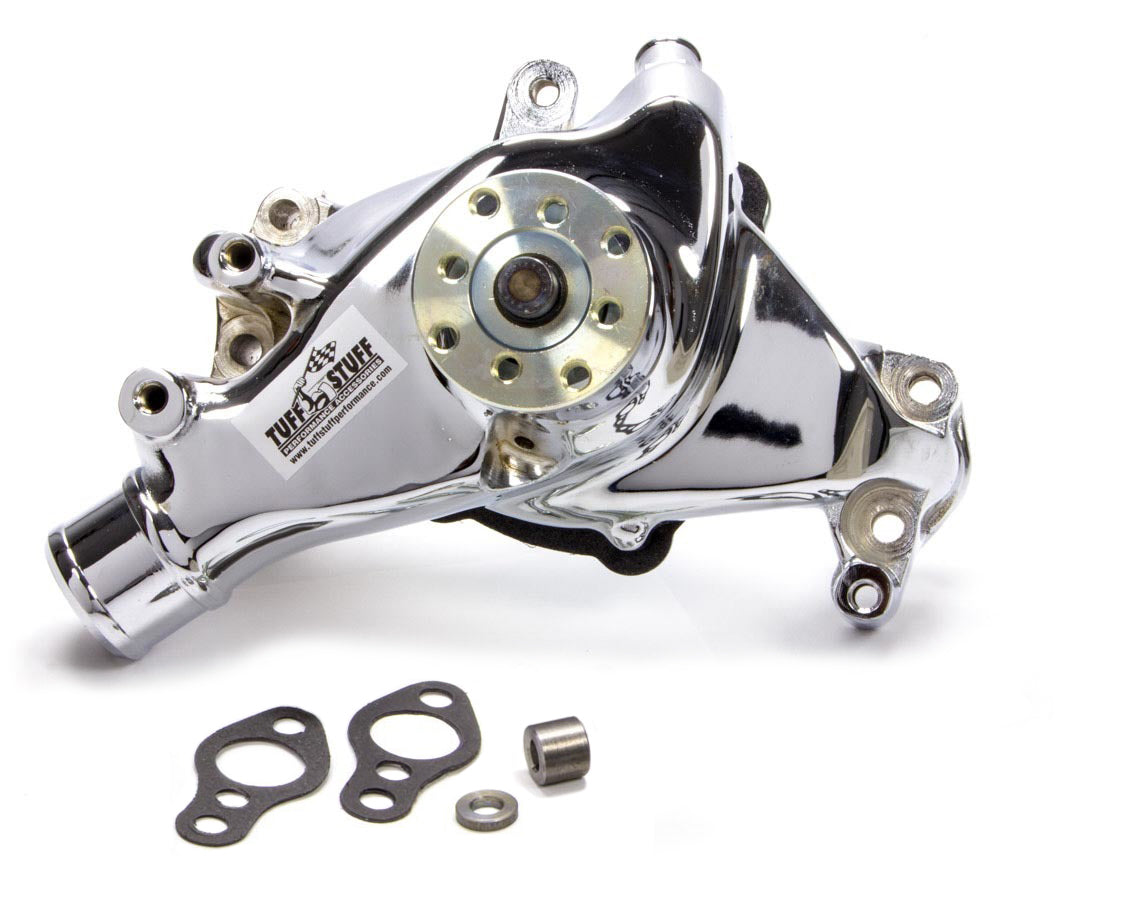 Tuff-Stuff Water Pump - Mechanical - Supercool - High Volume - Smoothie - Long Design - Aluminum - Chrome - Small