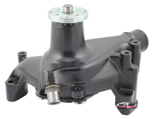 Tuff-Stuff Water Pump - Mechanical - Supercool - High Volume - Long Design - Iron - Black Powder Coat - Small Block