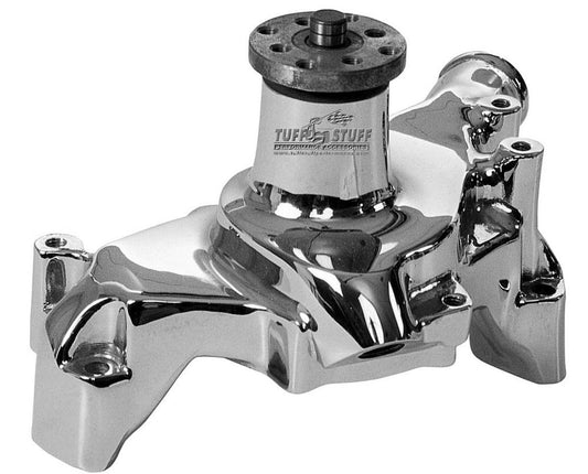 Tuff-Stuff Water Pump - Mechanical - Platinum Series - High Volume - Long Design - Aluminum - Polished - Small Block