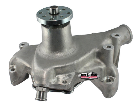 Tuff-Stuff Water Pump - Mechanical - Platinum Series - High Volume - Long Design - Aluminum - Natural - Small Block