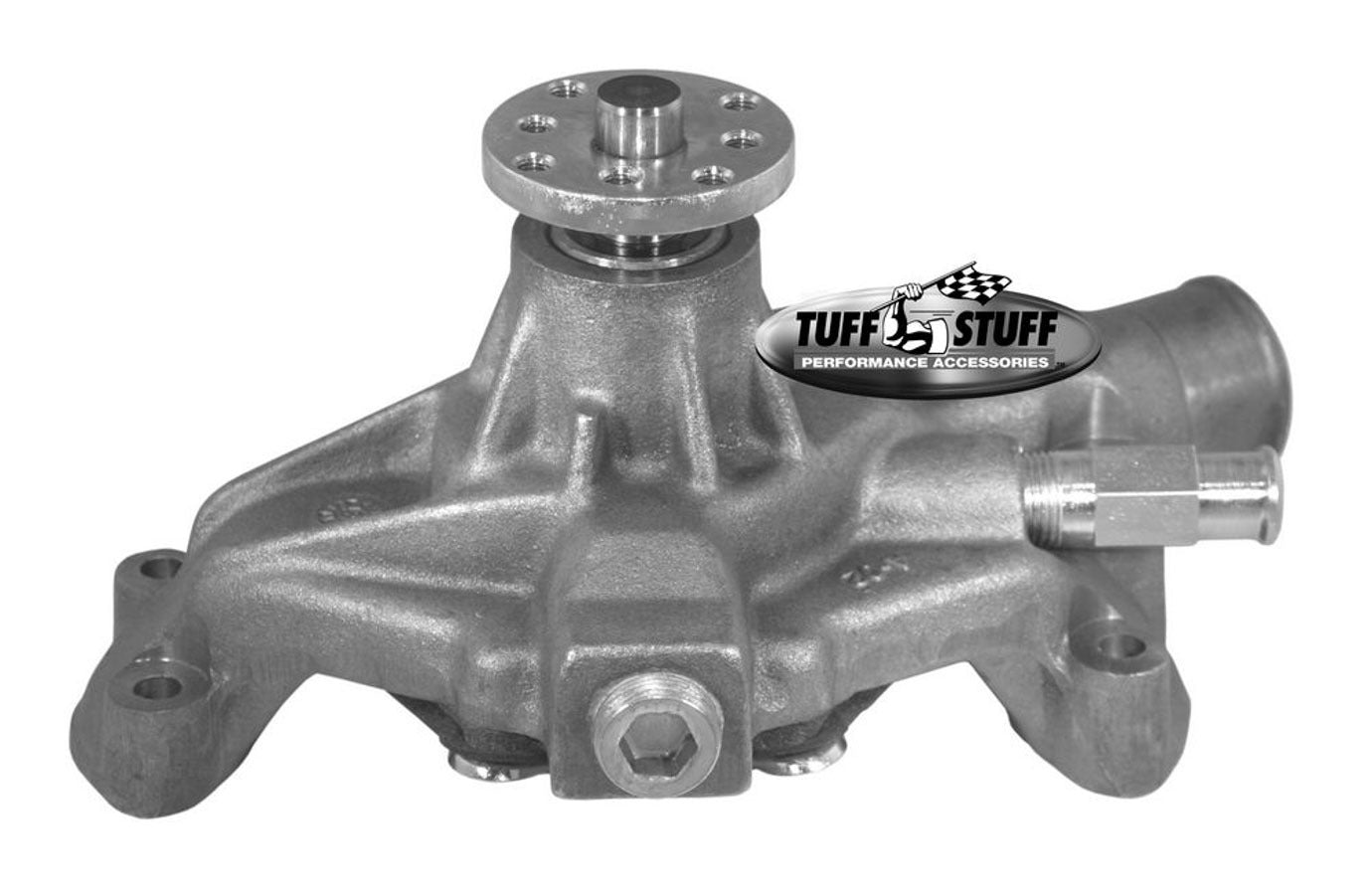 Tuff-Stuff Water Pump - Mechanical - Supercool - High Volume - Short Design - Iron - Natural - Small Block Chevy - Each