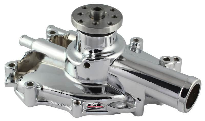 Tuff-Stuff Water Pump - Mechanical - Platinum Series - High Volume - Shorty - Aluminum - Polished - Small Block Ford -