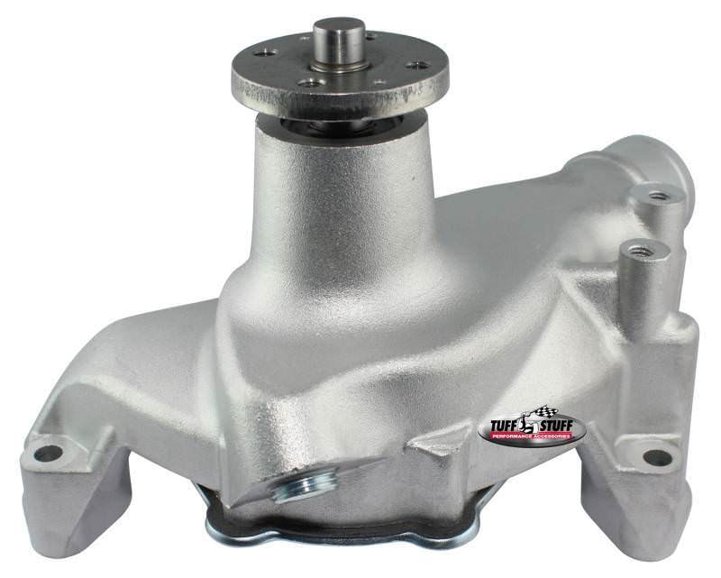 Tuff-Stuff Water Pump - Mechanical - Platinum Supercool - Reverse Rotation - Long Design - Aluminum - Natural - Small