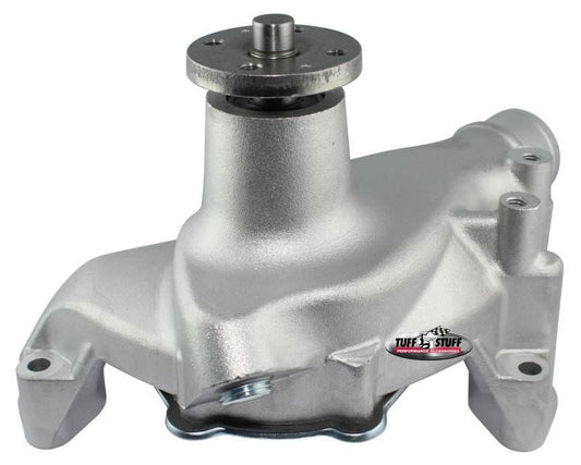 Tuff-Stuff Water Pump - Mechanical - Platinum Supercool - Reverse Rotation - Long Design - Aluminum - Natural - Small