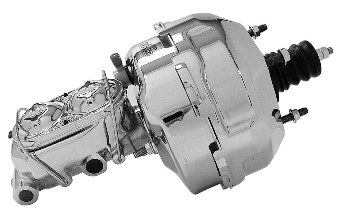 Tuff-Stuff Master Cylinder and Booster - 1.125 in Bore - Dual Integral Reservoir - 9 in OD - Dual Diaphragm - Steel -
