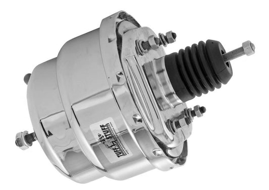 Tuff-Stuff Power Brake Booster - 7 in OD - Dual Diaphragm - Steel - Chrome - Universal - Each