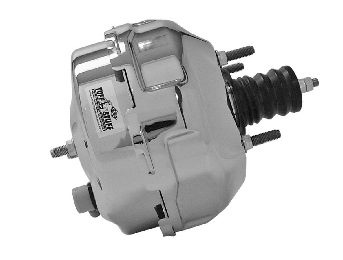 Tuff-Stuff Power Brake Booster - 9 in OD - Dual Diaphragm - Y7 Rod - Steel - Chrome - Chevy Corvette 1968-82 - Each