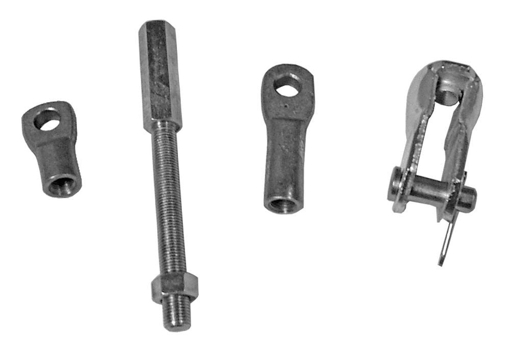 Tuff-Stuff Master Cylinder Pushrod - 4.75 in Long - 3/8-24 in Thread - Clevis Included - Steel - Natural - Brake