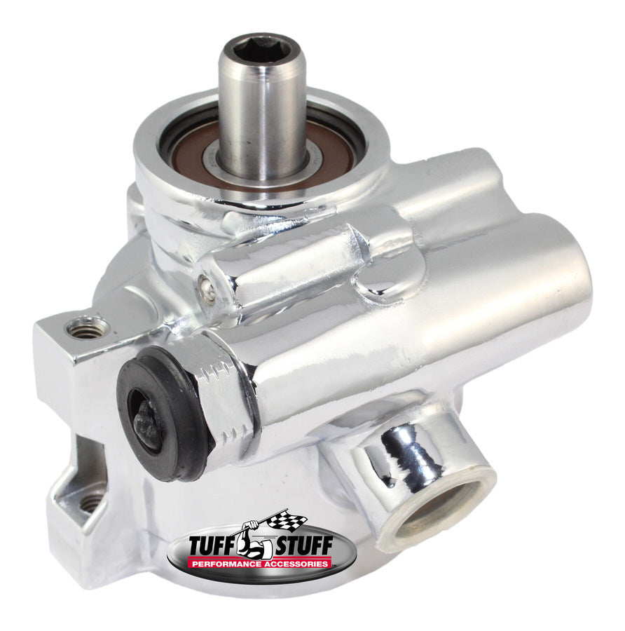 Tuff-Stuff Power Steering Pump - GM Type 2 - 3 gpm - 1200 psi - Aluminum - Chrome Plated - Universal - Each