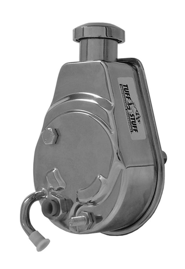 Tuff-Stuff Power Steering Pump - Saginaw - 3 gpm - 1200 psi - Steel - Chrome - GM G-Body 1980-88 - Each