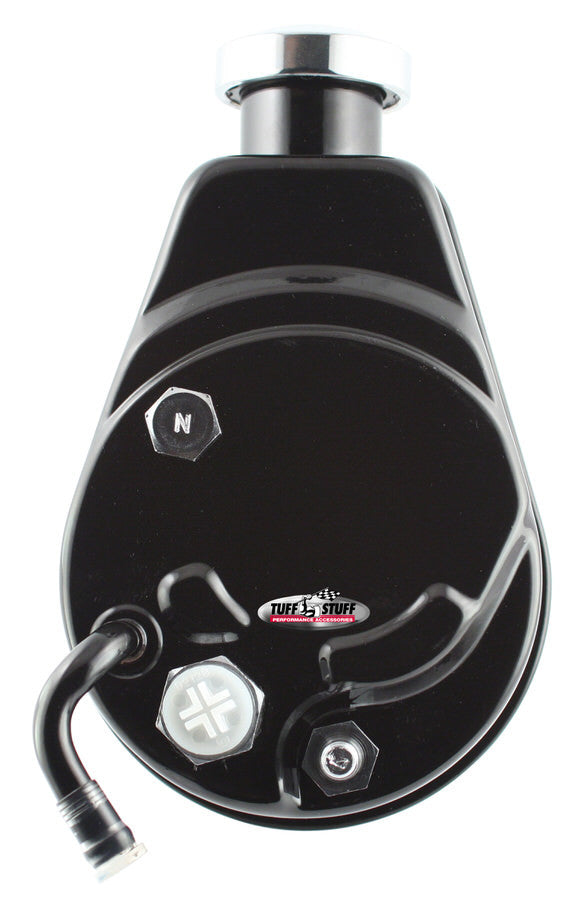 Tuff-Stuff Power Steering Pump - Saginaw - 3 gpm - 1200 psi - Steel - Black Powder Coat - GM A-Body / F-Body 1970-74 -