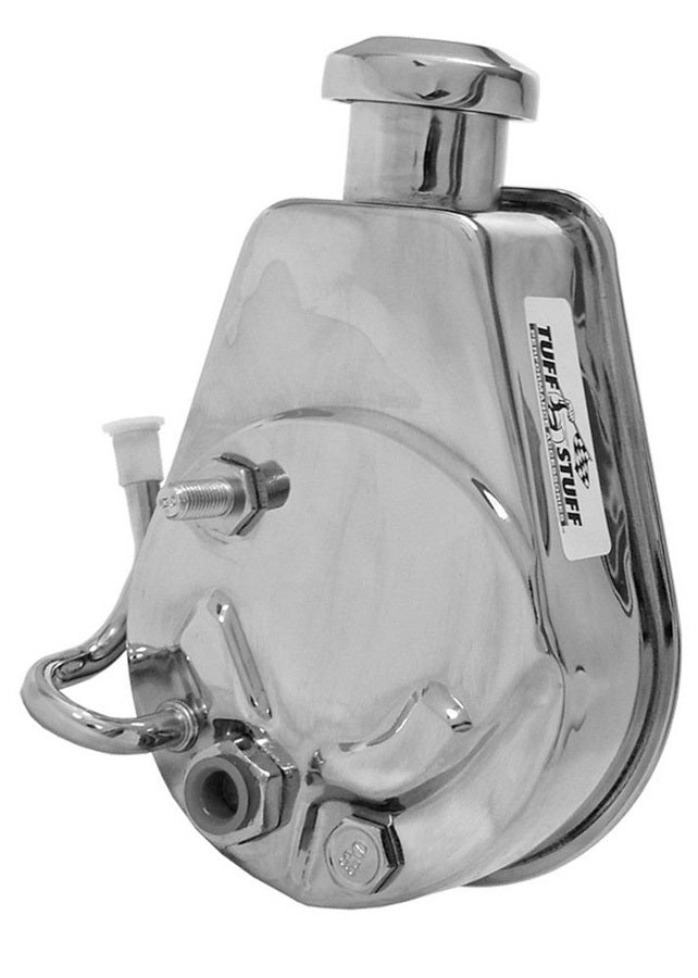 Tuff-Stuff Power Steering Pump - Saginaw - 3 gpm - 1200 psi - Steel - Chrome - GM A-Body 1988-92 - Each