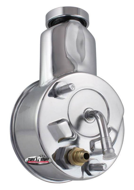 Tuff-Stuff Power Steering Pump - Saginaw - 3 gpm - 1200 psi - Steel - Chrome - V8 - GM F-Body / X-Body 1967-68 - Each