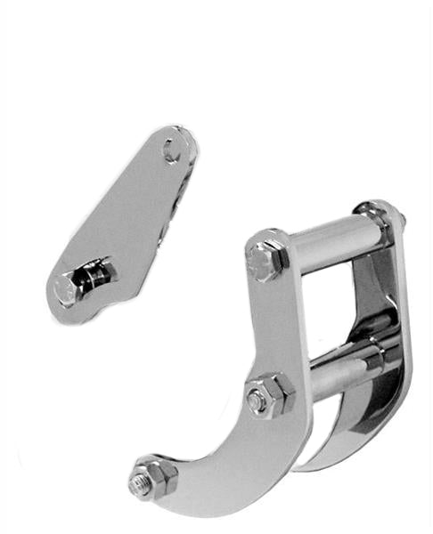 Tuff-Stuff Power Steering Pump Bracket - Driver Side - Block Mount - Steel - Chrome - Saginaw Pump - Short Water Pump
